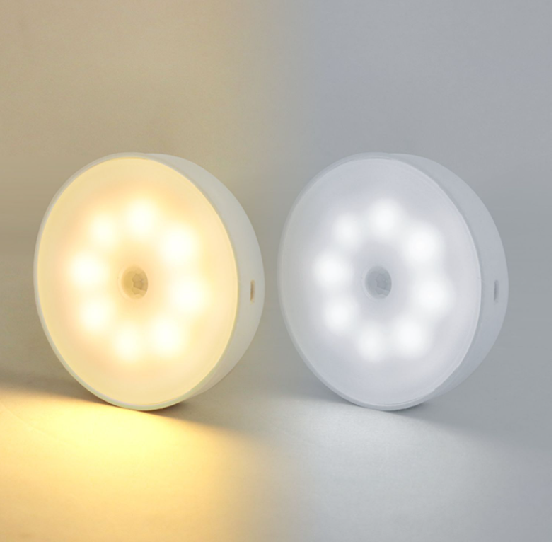Lumière intelligente à détecteur de mouvement rechargeable USB